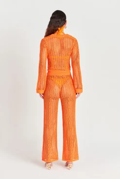 New Cult Gaia Aadya Crochet Pant Papaya
