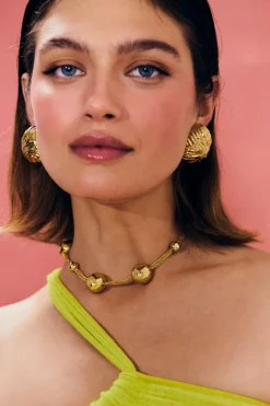 Best Cult Gaia Adrienne Choker Shiny Brass