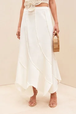 New Cult Gaia Alexis Skirt Off White