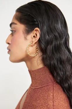 Cult Gaia Alma Earring Brushed Brass