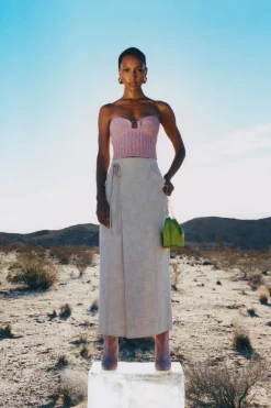 New Cult Gaia Amaya Skirt Ecru