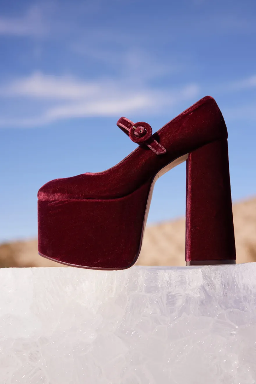 Clearance Cult Gaia Angelou Platform Maroon Peak