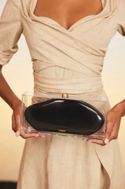 Cult Gaia Annika Clutch Black