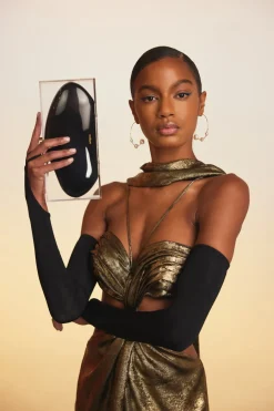 Cult Gaia Annika Clutch Black