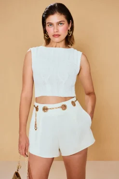 Clearance Cult Gaia Anzu Knit Top Off White
