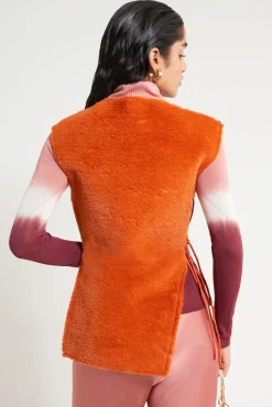 Clearance Cult Gaia Ariana Vest Maroon Peak Rouge