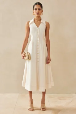 New Cult Gaia Bella Dress Off White