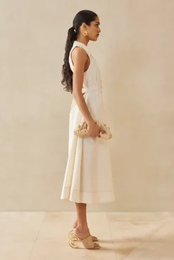 New Cult Gaia Bella Dress Off White
