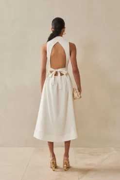 New Cult Gaia Bella Dress Off White