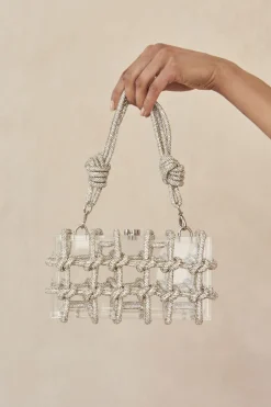 Discount Cult Gaia Bess Rhinestone Shoulder Bag Clear