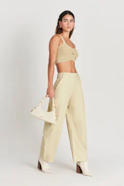 Cult Gaia Brieann Knit Top Khaki