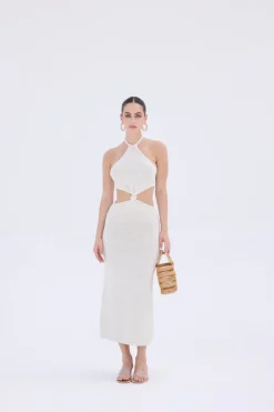 Sale Cult Gaia Cameron Knit Dress Off White