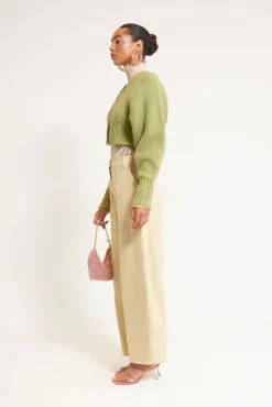 Best Cult Gaia Casella Knit Cardigan Pine