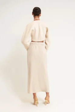 Best Cult Gaia Casella Knit Cardigan Off White