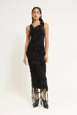 Outlet Cult Gaia Chandler Crochet Dress Black