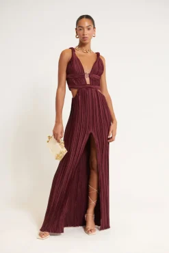 Clearance Cult Gaia Davida Gown Maroon Peak