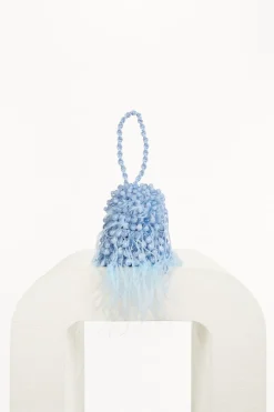 Sale Cult Gaia Dory Feather Bag Ice Blue