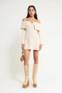 Online Cult Gaia Edna Knit Dress Off White