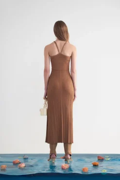 New Cult Gaia Elfreda Knit Dress Earth