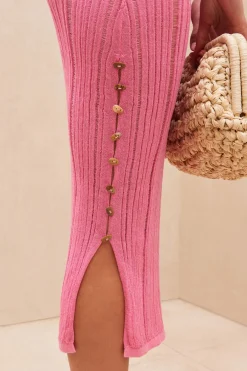 Clearance Cult Gaia Elsha Knit Dress Shell Pink