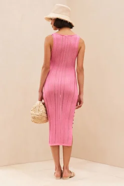 Clearance Cult Gaia Elsha Knit Dress Shell Pink