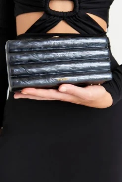 Cult Gaia Enid Clutch Black