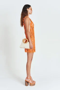 Online Cult Gaia Enra Crochet Dress Papaya Poppy