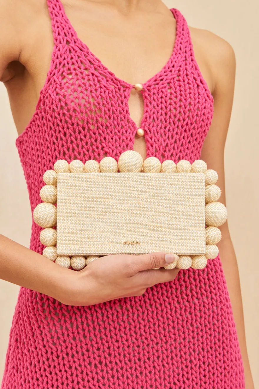 Cult Gaia Eos Clutch Sand