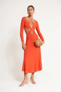 Sale Cult Gaia Fergie Knit Dress Rouge