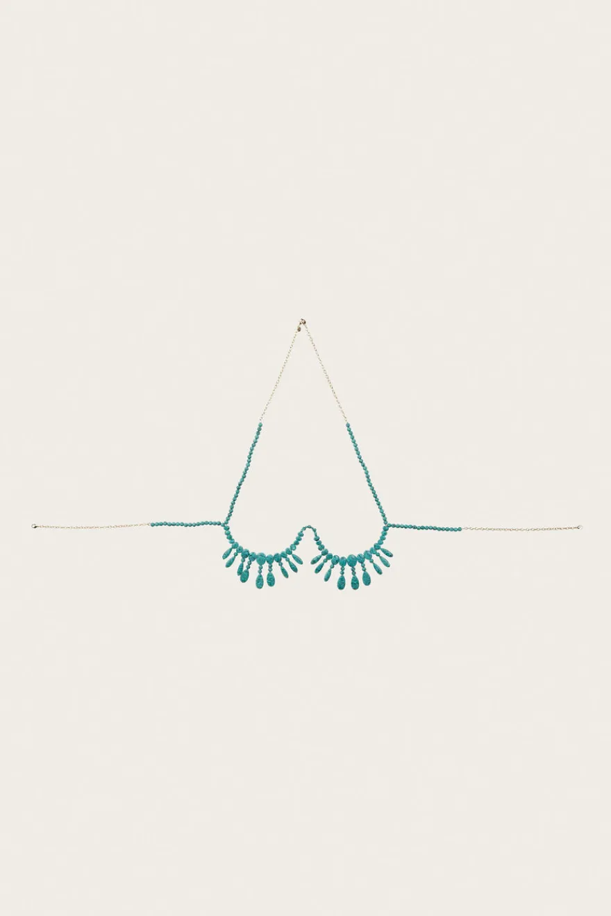 Cult Gaia Gabrie Bralette Turquoise