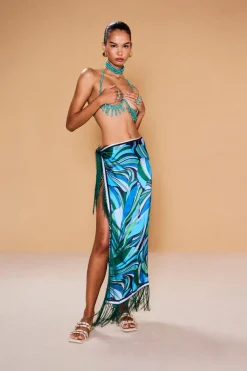 Cult Gaia Gabrie Bralette Turquoise