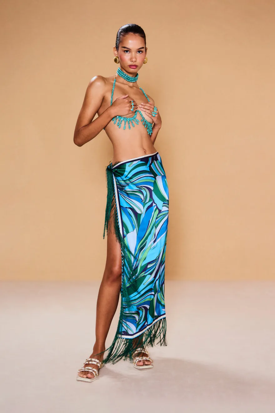 Cult Gaia Gabrie Bralette Turquoise