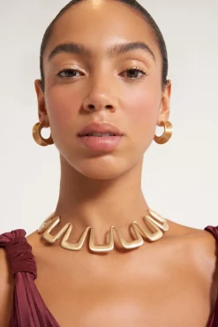 Cult Gaia Gigi Earring Brushed Brass