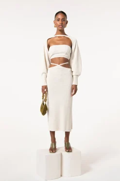 Best Cult Gaia Hedda Knit Skirt Off White