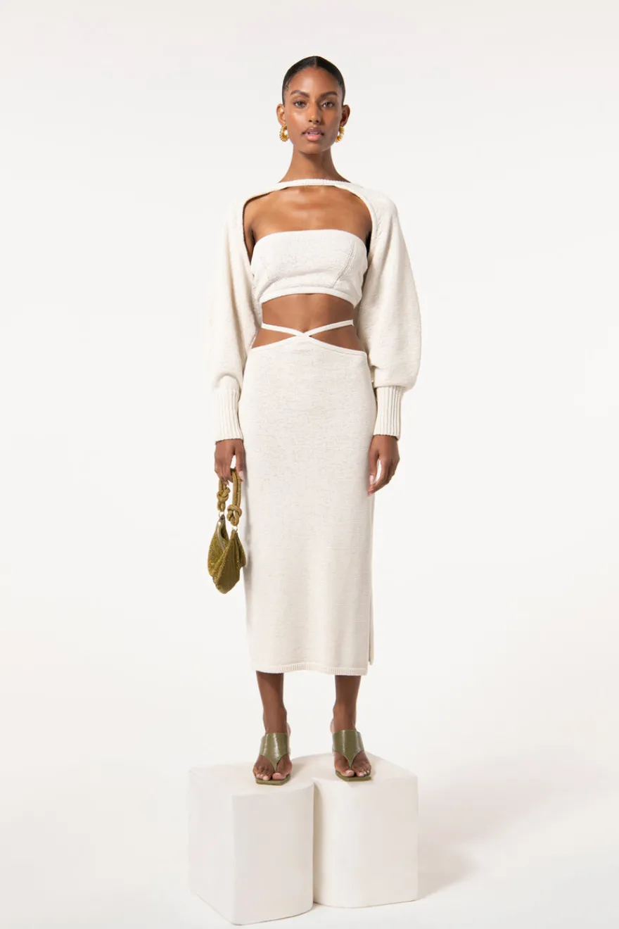 Best Cult Gaia Hedda Knit Skirt Off White