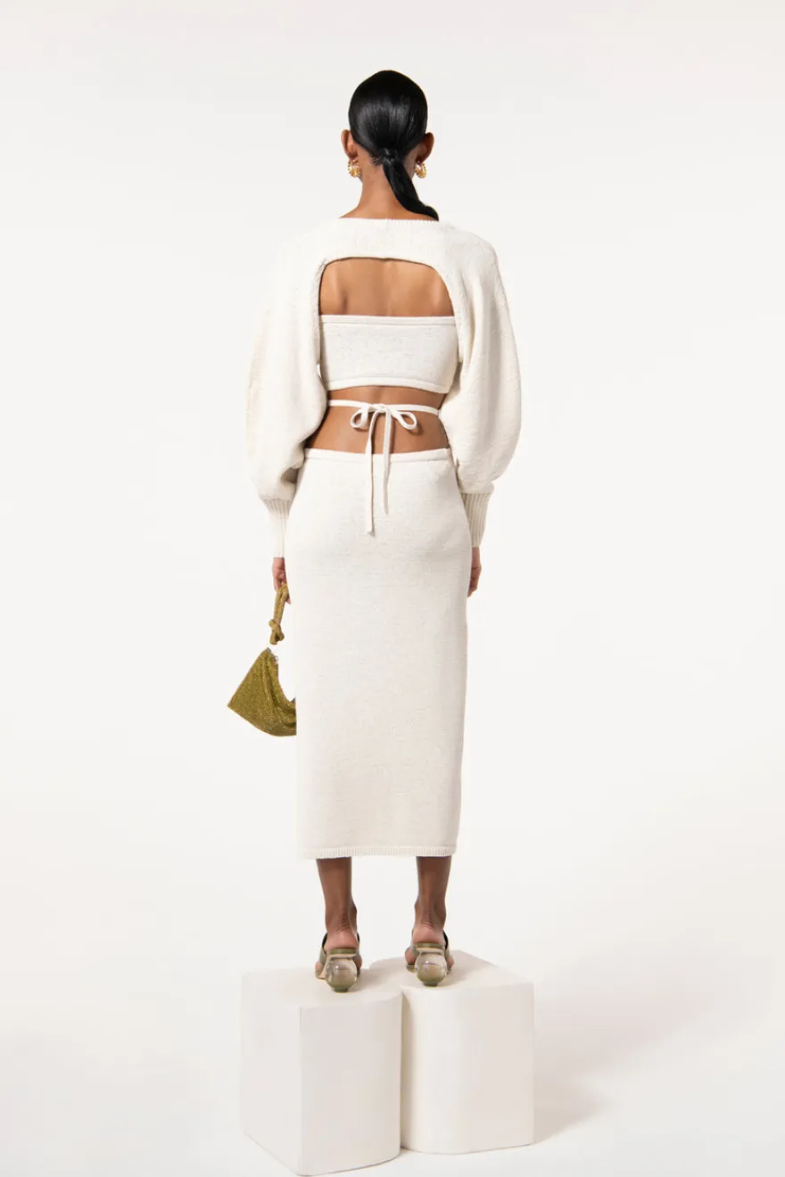 Best Cult Gaia Hedda Knit Skirt Off White