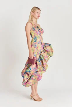 Cult Gaia Helena Gown Floral Rain