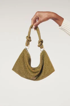 Discount Cult Gaia Hera Nano Rhinestone Shoulder Bag Olive
