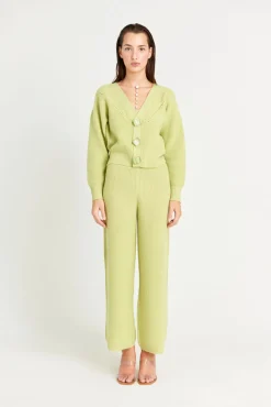 Best Cult Gaia Indra Knit Cardigan Avocado