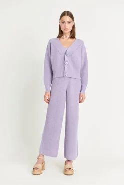 Best Cult Gaia Indra Knit Cardigan Amethyst