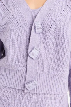 Best Cult Gaia Indra Knit Cardigan Amethyst