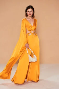 Cult Gaia Jasmin Gown Marigold