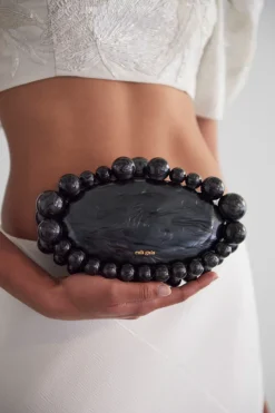 New Cult Gaia Jaya Clutch Black
