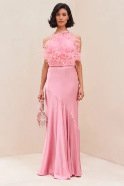 Discount Cult Gaia Joey Feather Top Shell Pink