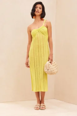 New Cult Gaia June Knit Dress Citron
