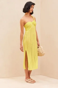 New Cult Gaia June Knit Dress Citron