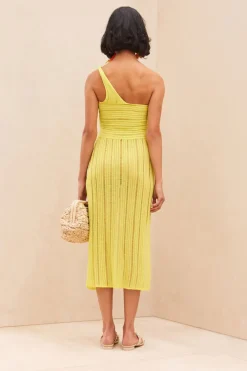 New Cult Gaia June Knit Dress Citron
