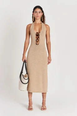 Best Cult Gaia Keilah Knit Dress Ecru