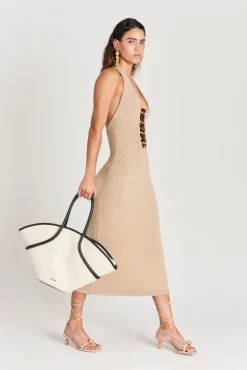 Best Cult Gaia Keilah Knit Dress Ecru