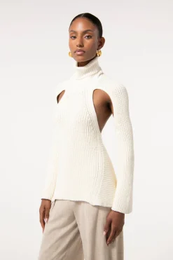 Discount Cult Gaia Lapis Knit Sweater Off White